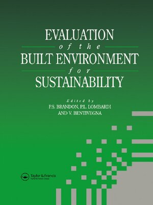 cover image of Evaluation of the Built Environment for Sustainability